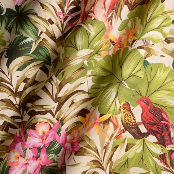 Baskılı Keten Perde Ve Döşemelik Kumaş