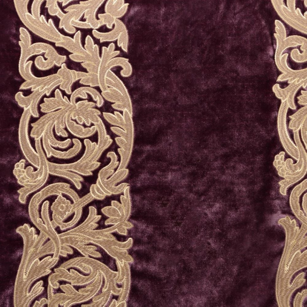 Kadife Üzeri Nakışlı Kombin Döşemelik Kumaşlar