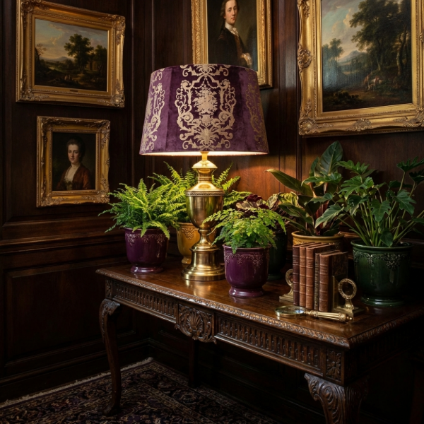 Kadife Üzeri Nakışlı Kombin Döşemelik Kumaşlar