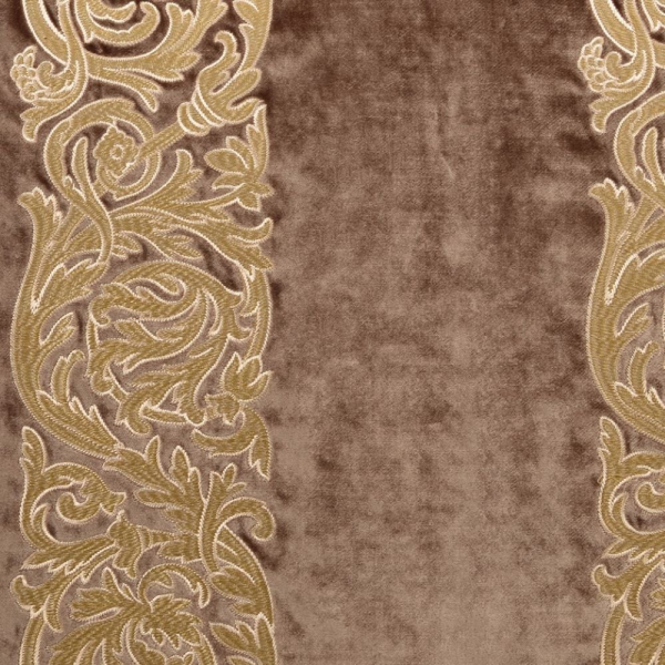 Kadife Üzeri Nakışlı Kombin Döşemelik Kumaşlar