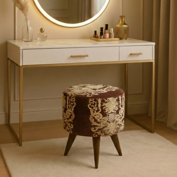 Kadife Üzeri Nakışlı Kombin Döşemelik Kumaşlar