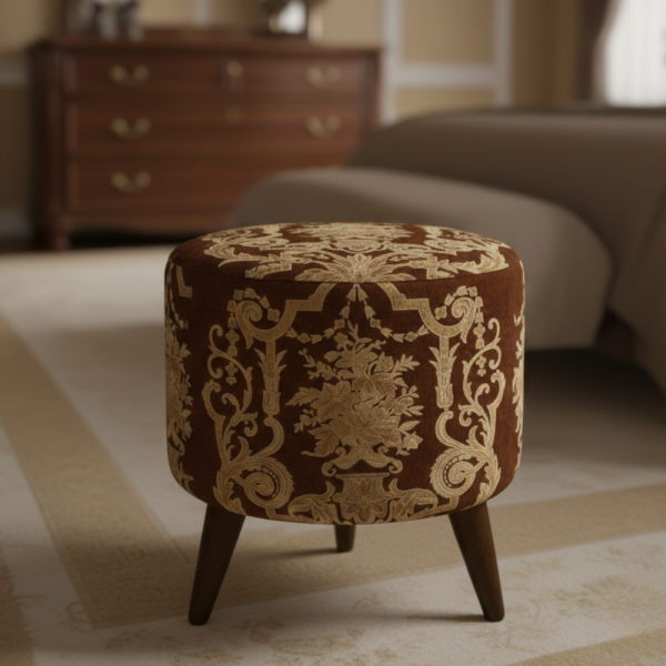 Kadife Üzeri Nakışlı Kombin Döşemelik Kumaşlar