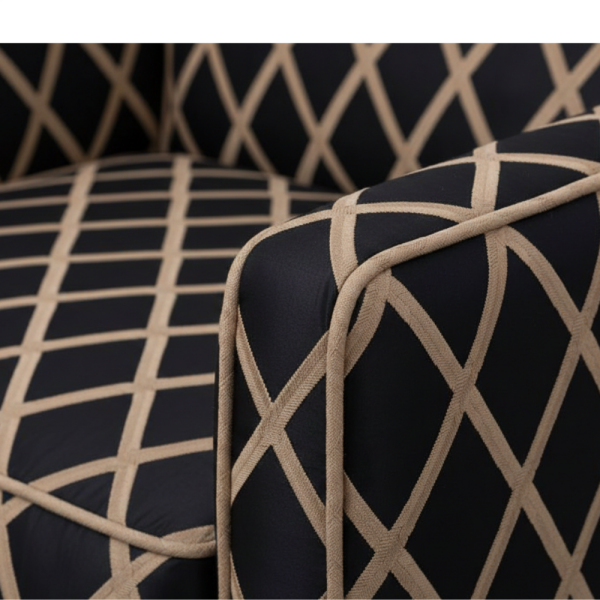 Nakışlı Baklava Dilim Desen Döşemelik Kumaş