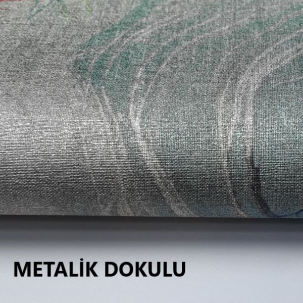 Mavi Kare Çini Desen Duvar Kağıdı