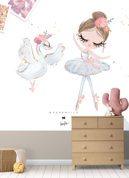 Uva Balerin Kız Leylek Duvar Kağıdı