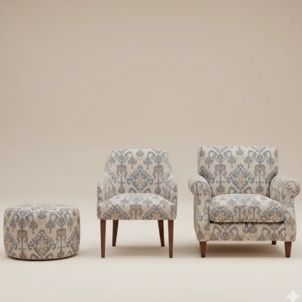 Etnik Desenler Özel Döşemelik Kumaş Kombinli