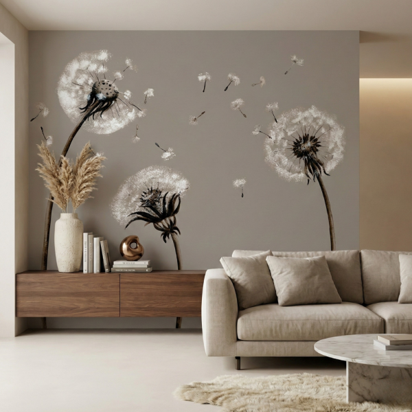 Karahindiba Desenli Duvar Kağıdı