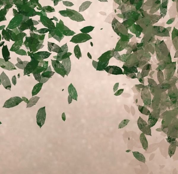 Pembe Zemin Sarmaşık Yaprakları Duvar Kağıdı