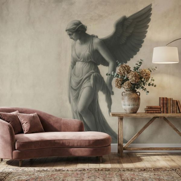 Kanatlı Melek Figürlü Duvar Kağıdı