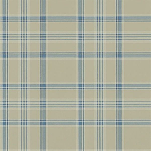 Mavi Bej Ekose Ralph Lauren Duvar Kağıdı