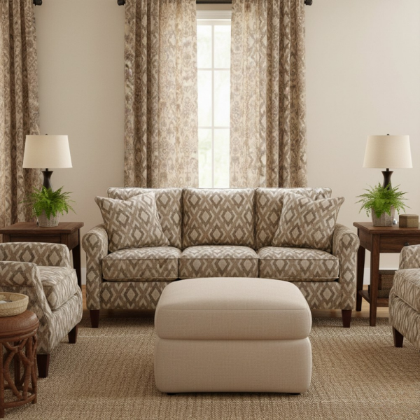 Etnik Desenler Özel Döşemelik Kumaş Kombinli