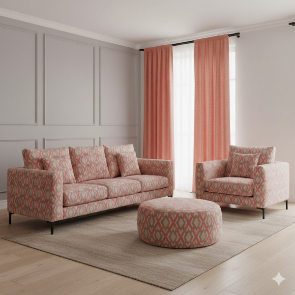 Etnik Desenler Özel Döşemelik Kumaş Kombinli