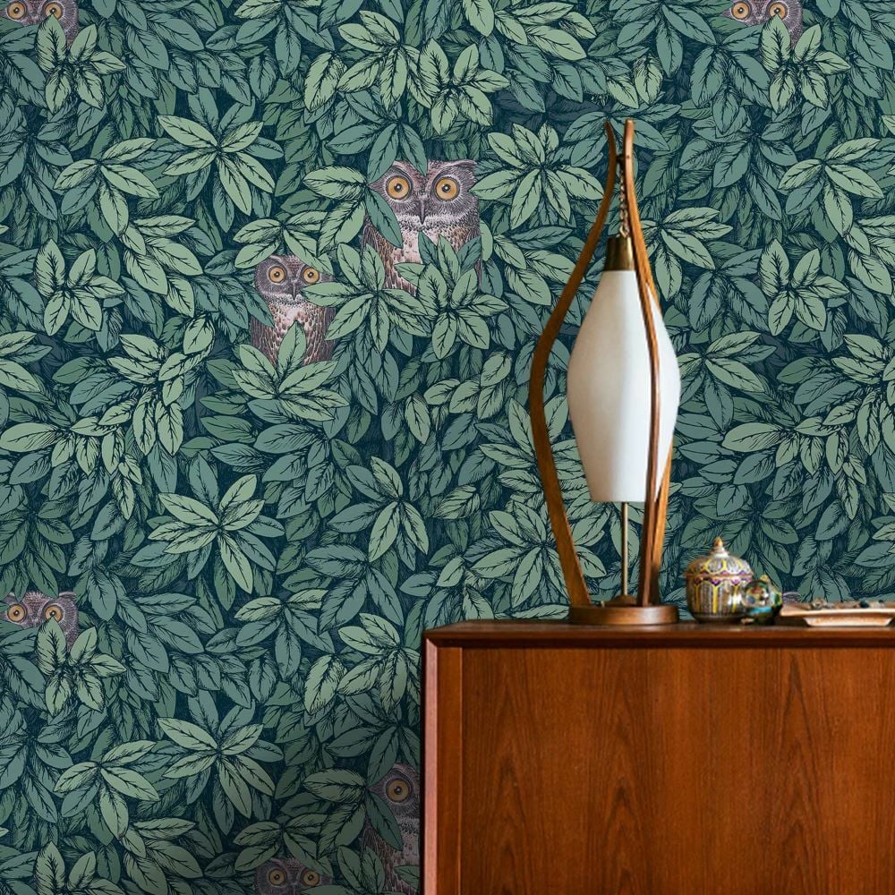 Fornasetti Senza Tempo Foglie ve Civette Baykuş Kağıt