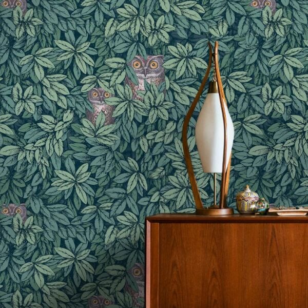 Fornasetti Senza Tempo Foglie ve Civette Baykuş Kağıt