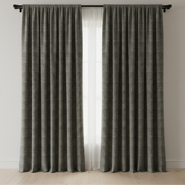 Kazayağı Desenli Ve Düz Kombinli Döşemelik Kumaş