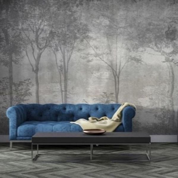 Soft Renkler Puslu Orman Duvar Kağıdı