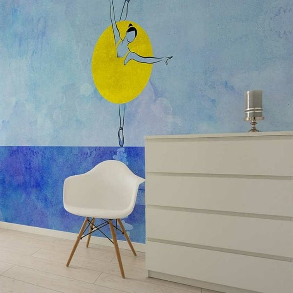 Sarı Elbiseli Balerin Duvar Kağıdı