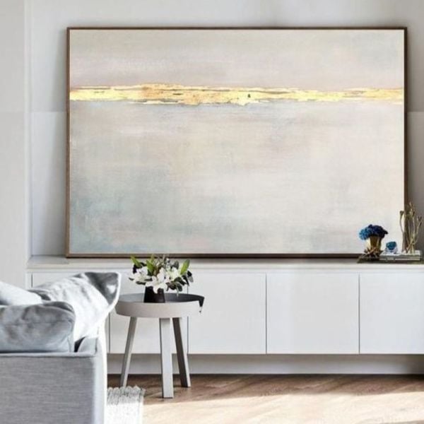 Uva Soyut Desen Gold White Duvar Kağıdı