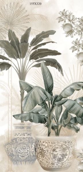 Soft Renkler Blue Blanc Saksılar Duvar Kağıdı