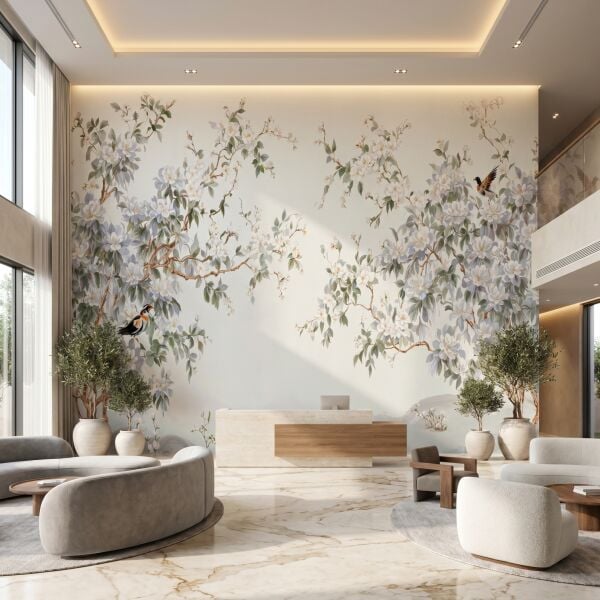 Soft Sakura Bahçesi Duvar Kağıdı