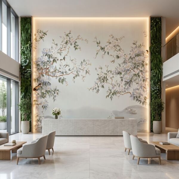 Soft Sakura Bahçesi Duvar Kağıdı
