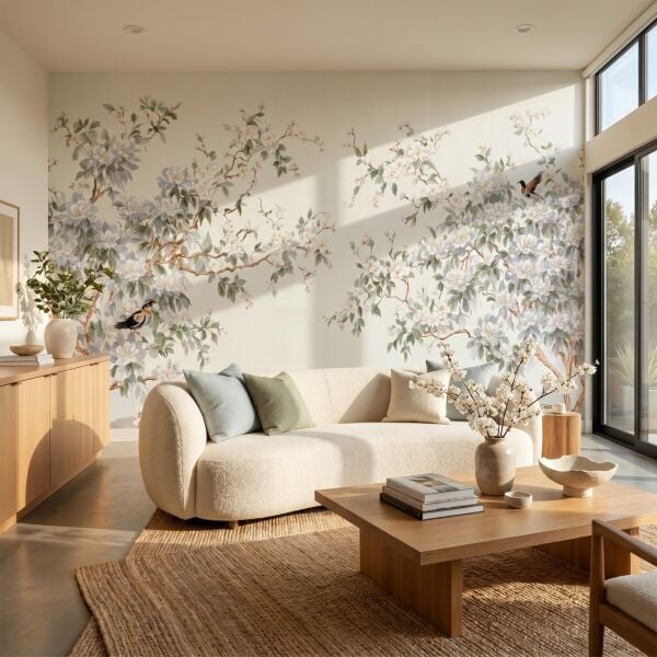 Soft Sakura Bahçesi Duvar Kağıdı