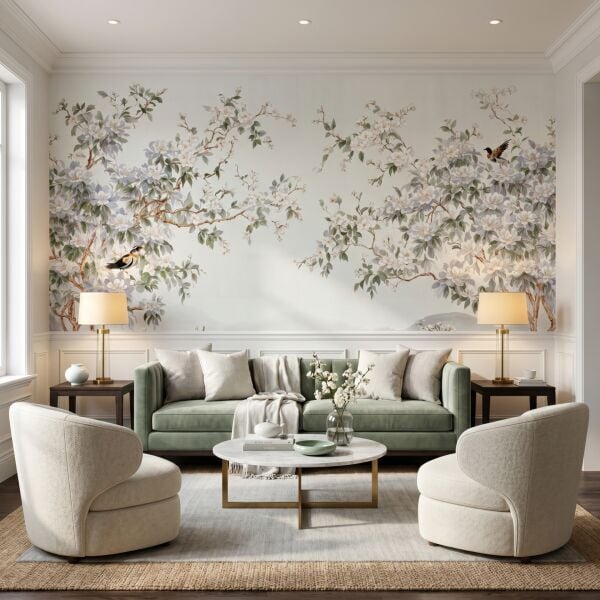 Soft Sakura Bahçesi Duvar Kağıdı