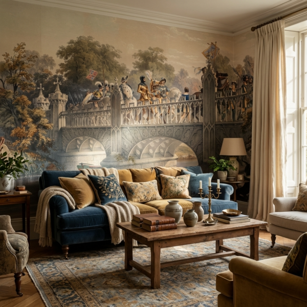 Köprüde Atlı Askerler Duvar Kağıdı