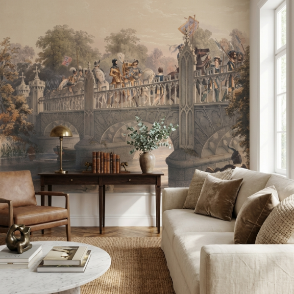 Köprüde Atlı Askerler Duvar Kağıdı