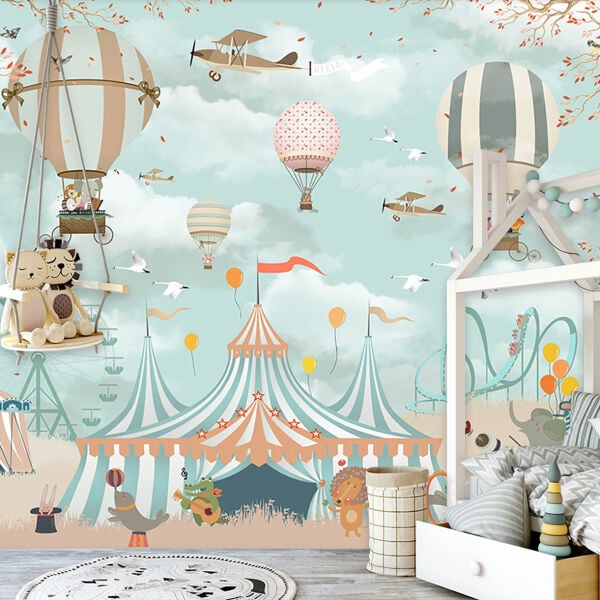 Sirk Uçan Balonlar Duvar Kağıdı