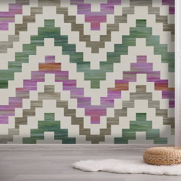 Geometrik Zig zag Desenler Duvar Kağıdı