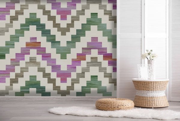 Geometrik Zig zag Desenler Duvar Kağıdı