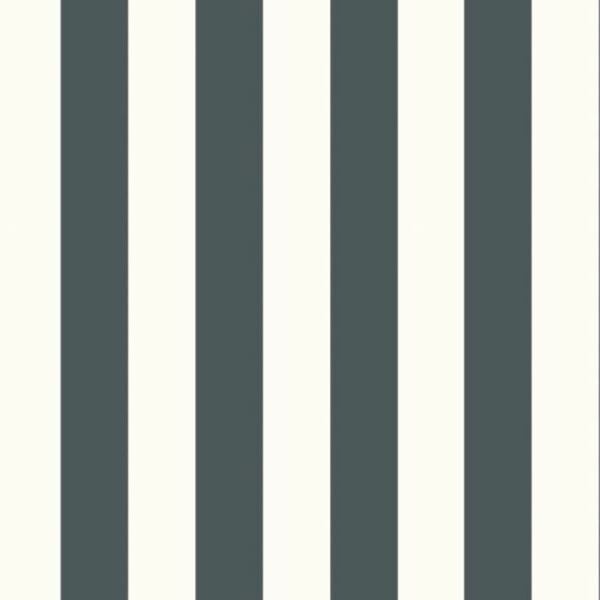 Ralph Lauren Çizgili Vinil Lacivert Bej Duvar Kağıdı