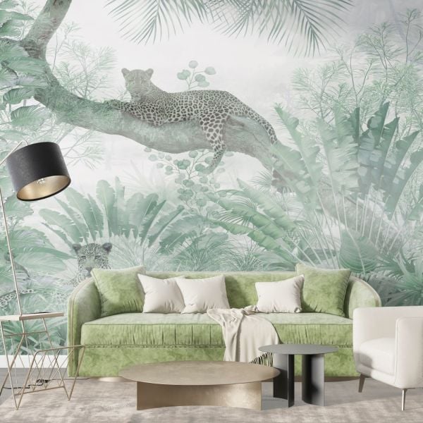 Leoparlar Ağaçların Üzerinde Duvar Kağıdı