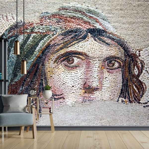 Zeugma Mozaik Desen Duvar Kağıdı