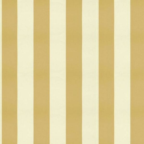 Ralph Lauren Çizgili Vinil Hardal Krem Duvar Kağıdı