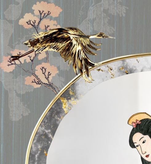 Balıklar Üzerinde Pembe Kıyafetli Kadın Duvar Kağıdı