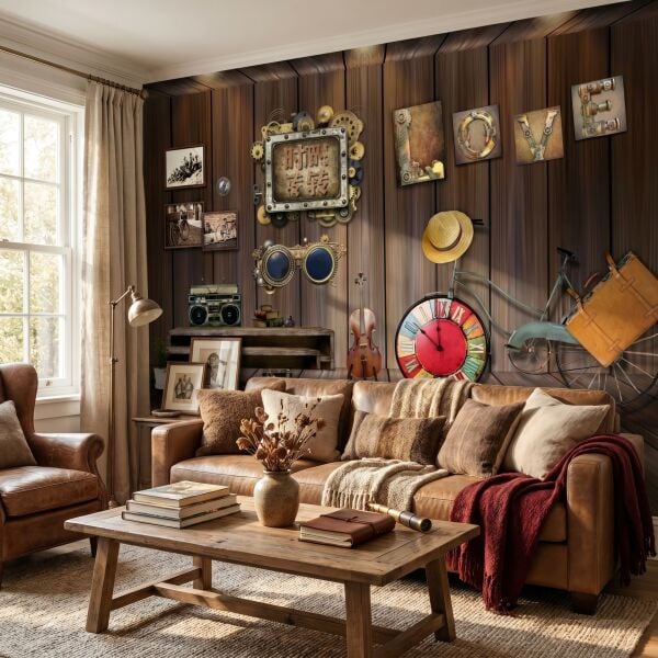 Seksenler Plaklar Bisiklet Duvar Kağıdı