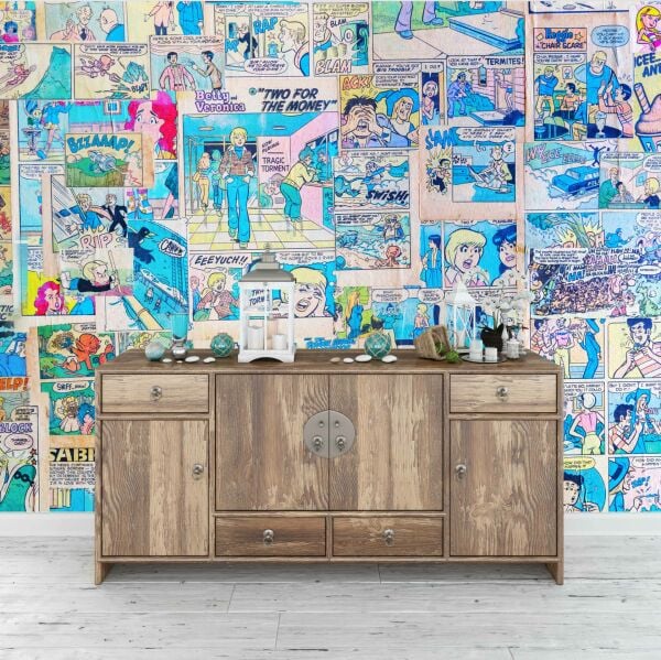 Çizgi Roman Tasarım Duvar Kağıdı