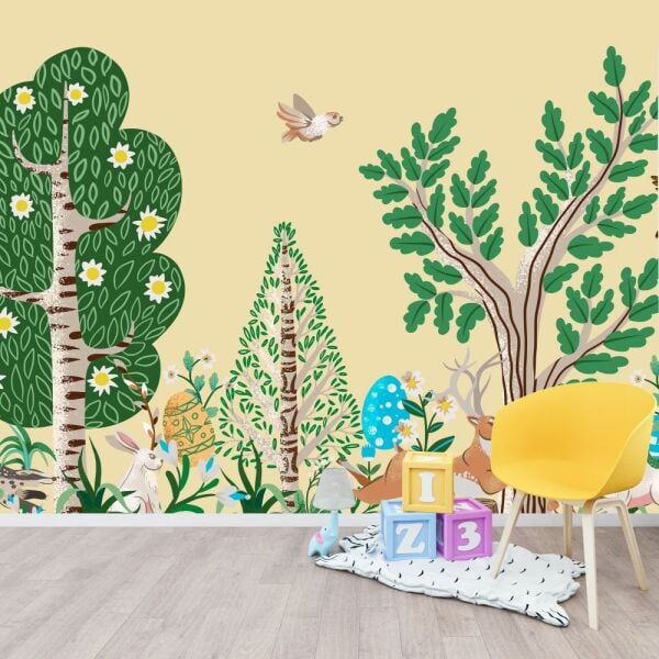 Paskalya Yumurtaları Ve Tavşanlar Duvar Kağıdı