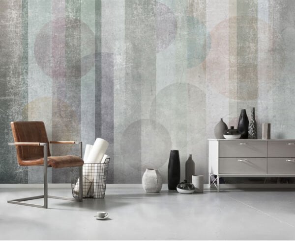 Gölgeli Geometrik Daireler Duvar Kağıdı