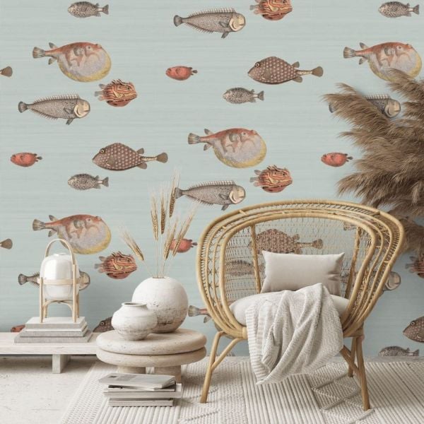Acquario Balıklı Fornasetti Duvar Kağıdı