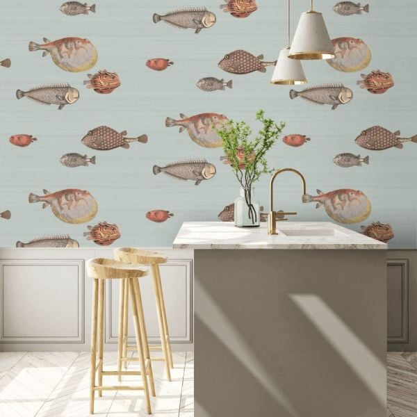 Acquario Balıklı Fornasetti Duvar Kağıdı