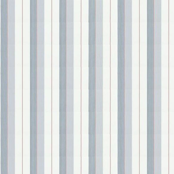 Ralph Lauren Yoğun Lacivert Kırmzı Çizgili Vinil Duvar Kağıdı