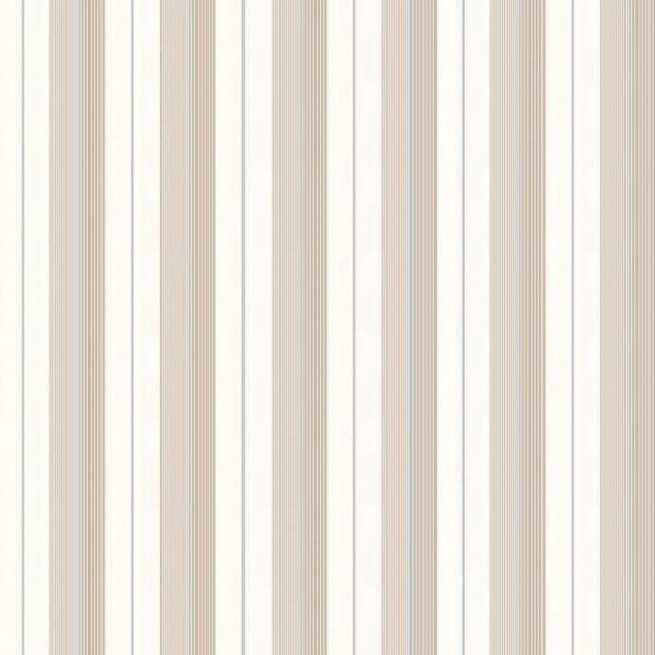 Ralph Lauren Mavi Pembe Beyaz Çizgili Vinil Duvar Kağıdı