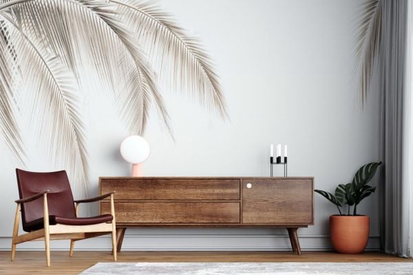 Sarkan Palmiye Yaprakları Duvar Kağıdı