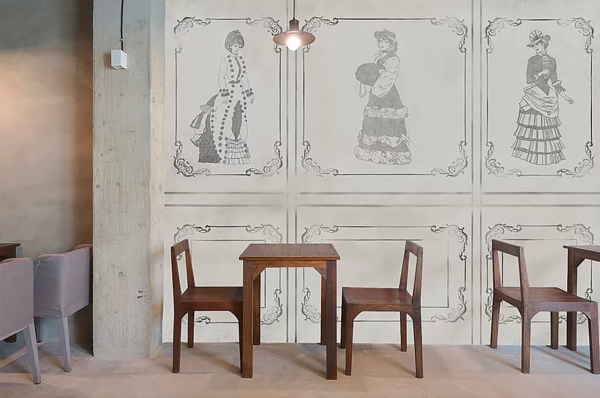 Çerçeveler İçinde Eski İngiliz Kadınları Duvar Kağıdı