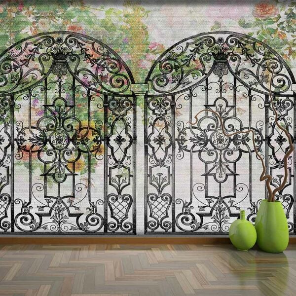 Hazeranlı Ferforje Çitler Duvar Kağıdı