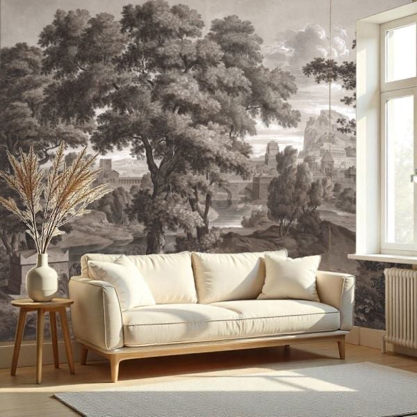 Çam Ağaçları Köprü Tarihi Duvar Kağıdı