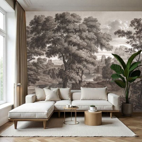 Çam Ağaçları Köprü Tarihi Duvar Kağıdı